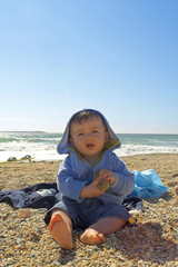 baby at the beach