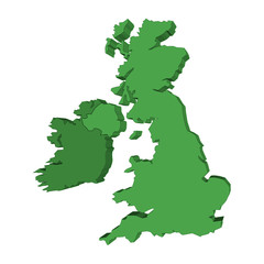 Obraz premium uk and ireland map