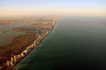 Obraz premium Aerial Miami view