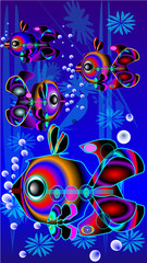 Obrazy  ryby pod wodą