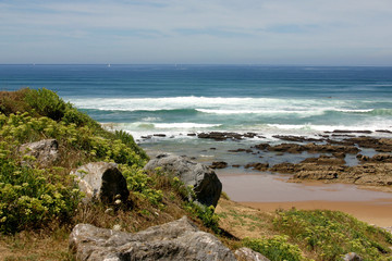 ausblick auf den strand von bidart