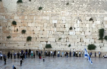 Deurstickers the western wall in jerusalem © Joshua Haviv
