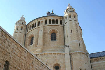 Fototapeta na wymiar the church of the dormition in jerusalem