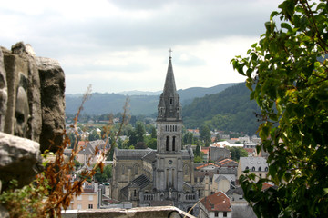 Fototapeta premium lourdes - ausblick vom chateau fort