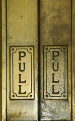 aged door pull plates