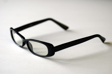 glasses on white with shadow
