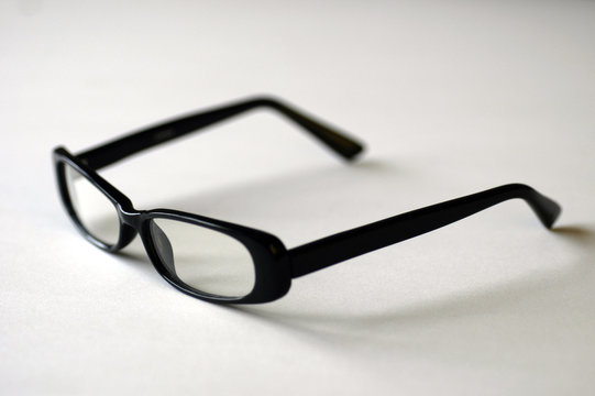 glasses on white with shadow