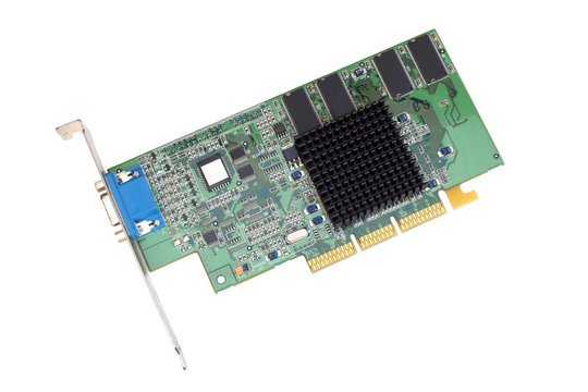 agp graphics card from above