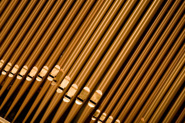 organ pipes at angle