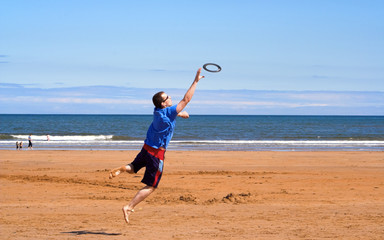 frisbee leap