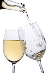 pouring white wine