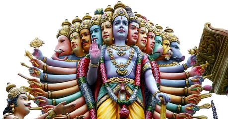 Zelfklevend Fotobehang hindu temple decoration © Grilla