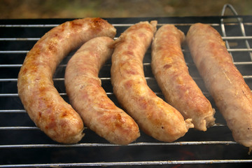 sausage on the grill
