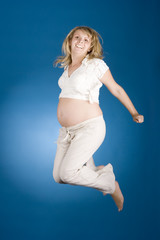 pregnant woman's jump