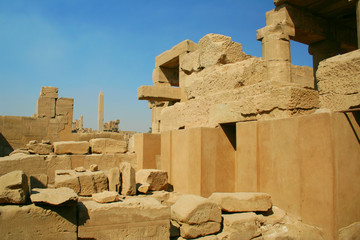 les restes du temple de l'egypte ancien