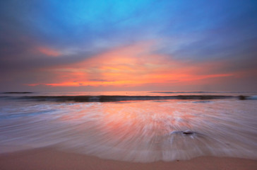 sunset on the beach