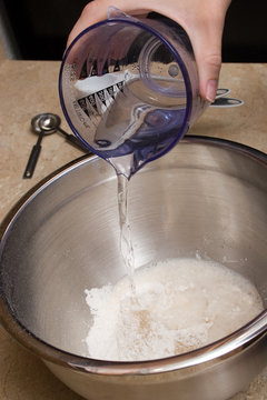 pouring water