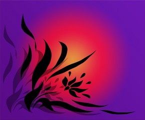 floral glow background