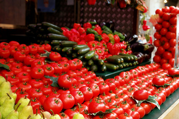 etalage de fruits et legumes
