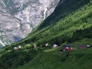 Printed roller blinds Scandinavia mountain village in scandinavia
