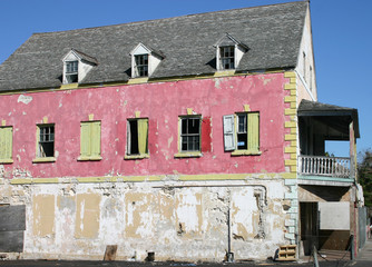 Fototapeta premium tropical pink house