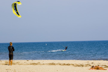 kite surfing, kite boarding