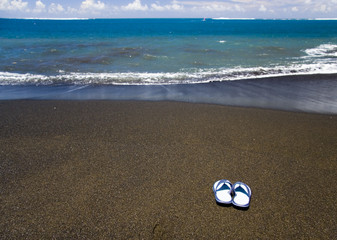 flip-flops on the beach
