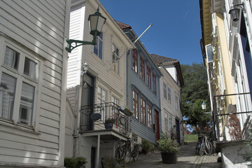 backstreet in bergen, norway