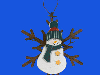snowman, wooden