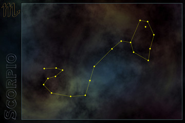 Obraz na płótnie Canvas zodiac constellation - scorpio