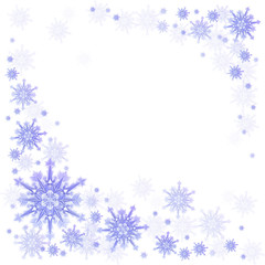 snowflake on a blue