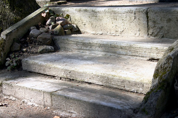 stone and concrete stair