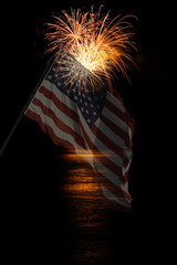 fireworks over water