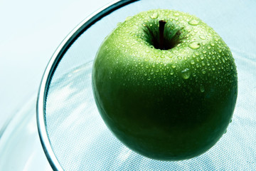 wet green apple