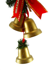 christmas bells and red ribon
