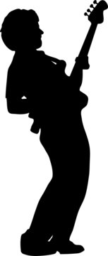 guitar player silhouette
