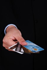 handing credit cards