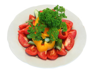 salad with tomato and pepper
