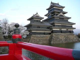 matsumoto castle during sakura - 1176609