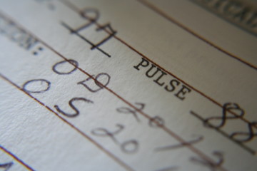 medical chart- pulse and temperature