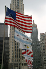 usa-chicago-illinois flags