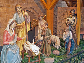 details of nativity scene