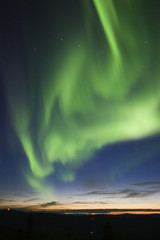 active aurora and big dipper