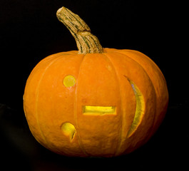 halloween pumpkin isolated on black background ;-)