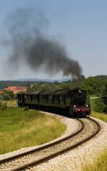 Fototapeta na wymiar Historyczny pociąg parowy