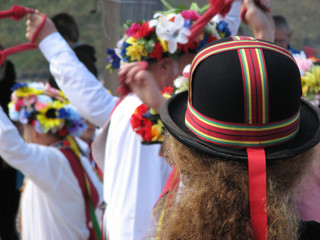 colorful hat of morris dancers