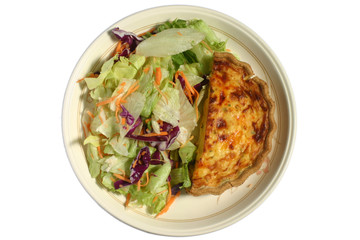 salad and quiche