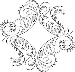 element for design, corner flower, vector