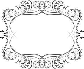 element for design, corner flower, vector