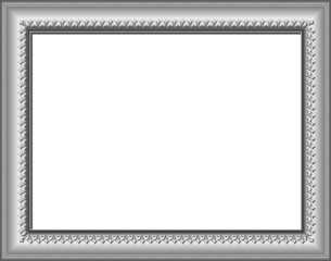 silver frame with clipping path